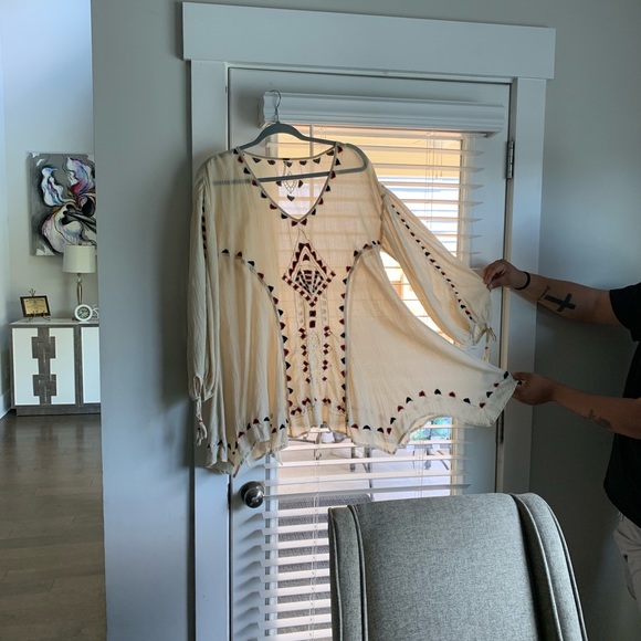 Free People Vintage Boho size Medium, Cream/Tan - Picture 6 of 15